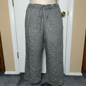 Charter Club Wide Leg Linen Crop Pants